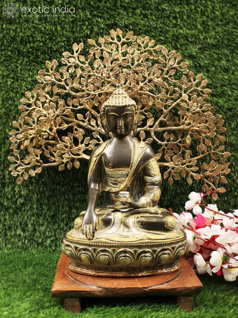 Lord Buddha in the Bhumisparsha Mudra In Brass | Handmade | Made In India