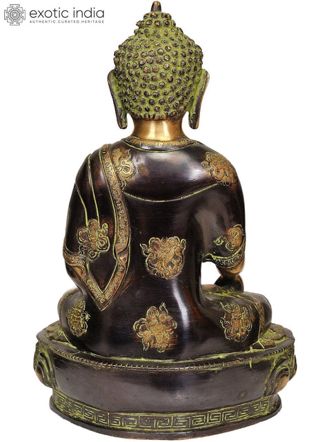 Lord Buddha in the Bhumisparsha Mudra In Brass | Handmade | Made In India