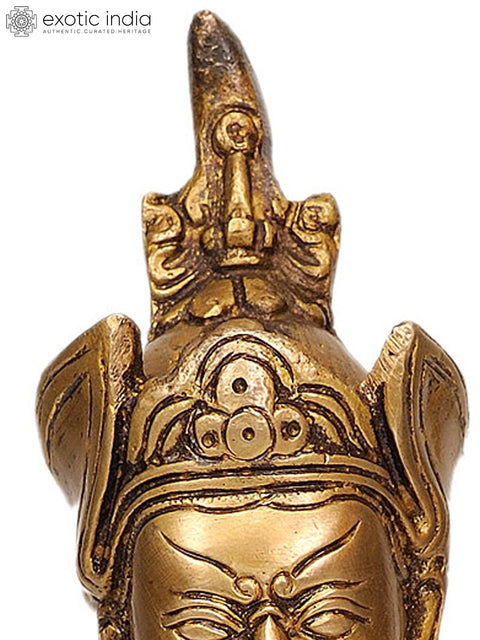 8" Guru Padmasambhava Brass Sculpture | Handmade Buddhist Deity Idol | Made in India