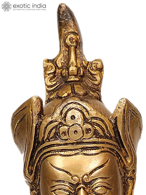 8" Guru Padmasambhava Brass Sculpture | Handmade Buddhist Deity Idol | Made in India