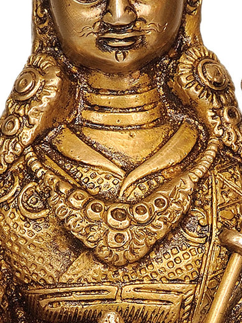 8" Guru Padmasambhava Brass Sculpture | Handmade Buddhist Deity Idol | Made in India
