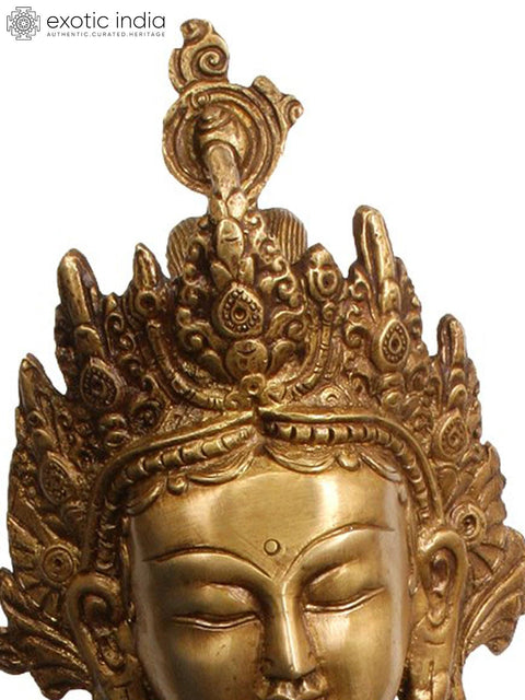 18" Green Tara (Tibetan Buddhist Deity) Brass Statue | Handmade | Made in India