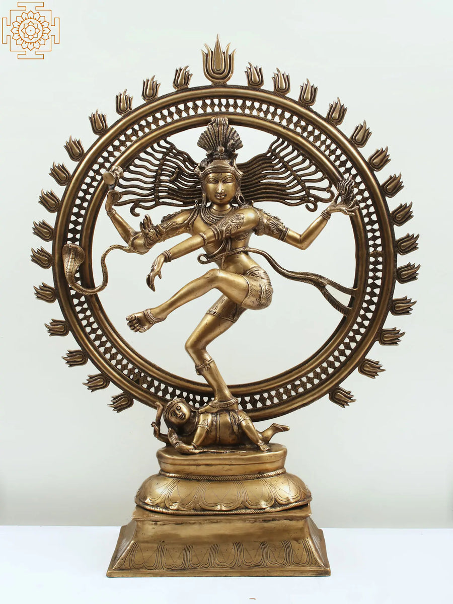 41" Large Nataraja Handmade Brass Statue for Home Decor