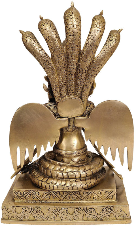 12" Naga Kanya Brass Sculpture | Handmade | Made in India