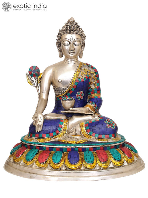 16" (Tibetan Buddhist Deity) Medicine Buddha In Brass | Handmade | Made In India