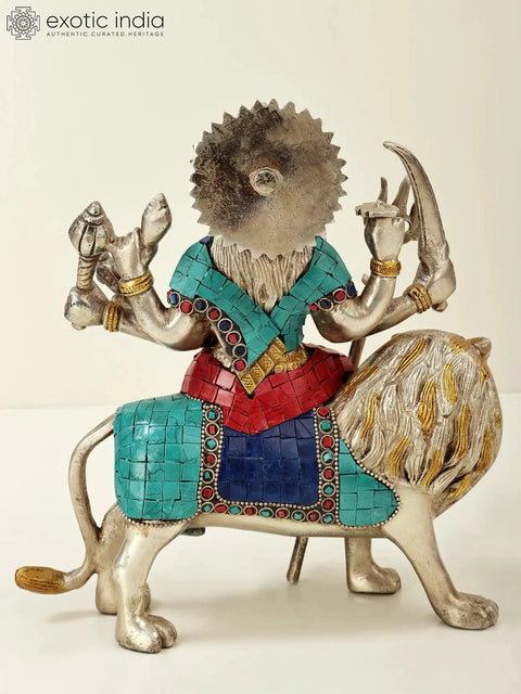 9" Mother Goddess Durga Brass Statue | Handmade | Made in India