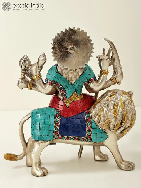 9" Mother Goddess Durga Brass Statue | Handmade | Made in India