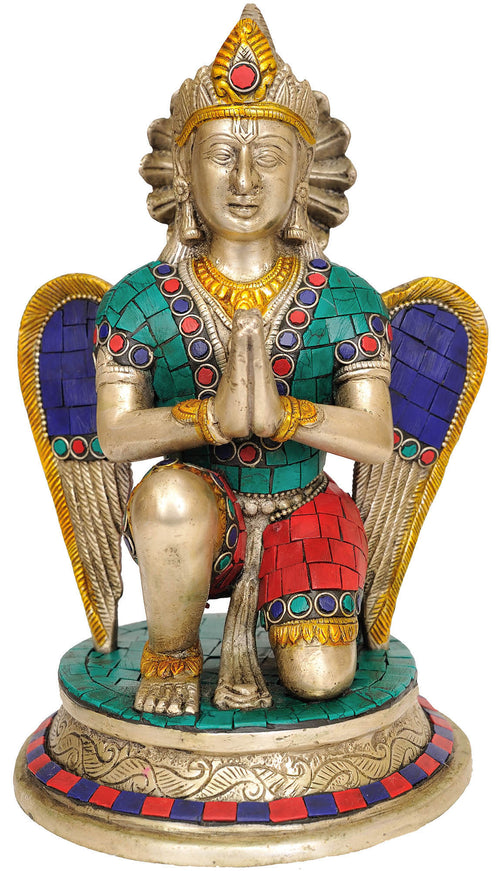 9" Garuda Brass Statue Handmade