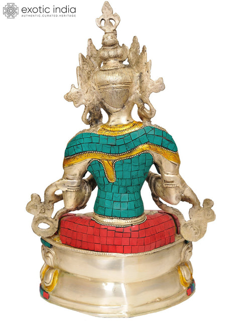14" (Tibetan Buddhist Deity) Vajradhara – The Protector of Vajrayana In Brass | Handmade | Made In India