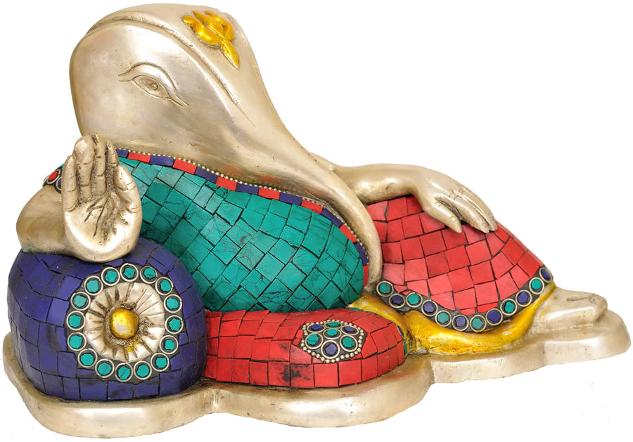 11" Modern Ganesha Brass Statue Handmade