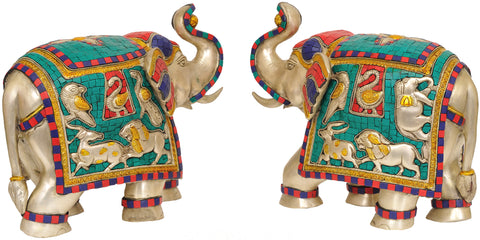 Pair of Elephant (Inlay Statue)