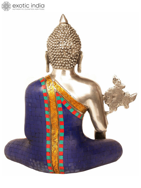 14" Medicine Buddha (Tibetan Buddhist Deity) In Brass | Handmade | Made In India
