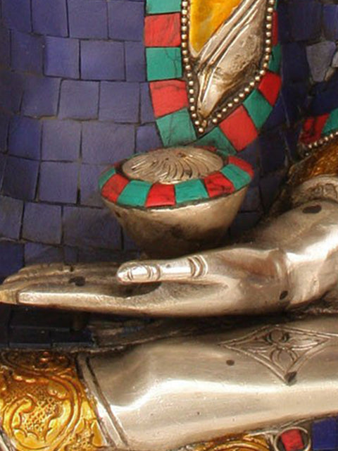 14" Medicine Buddha (Tibetan Buddhist Deity) In Brass | Handmade | Made In India