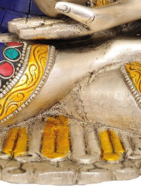 12" Blessing Buddha In Brass | Handmade | Made In India