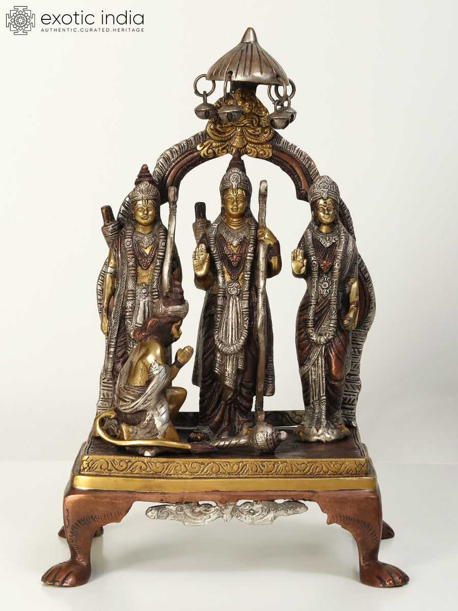 9" Rama Durbar Handmade Brass Statue