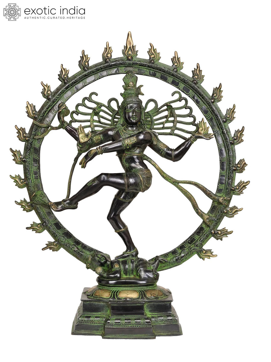 25" Nataraja Handmade Brass Statue for Home Decor