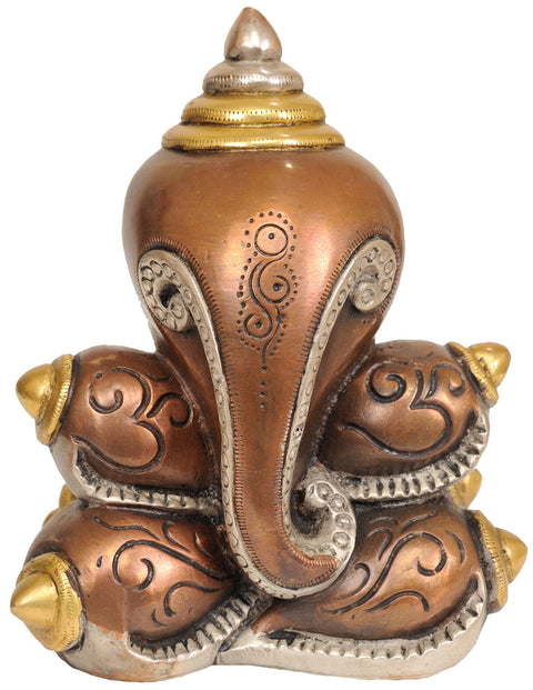 7" Modern Ganesha In Brass | Handmade | Made In India