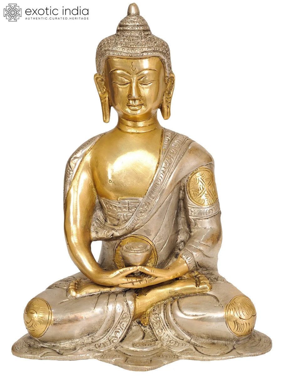 8" Dhyani Buddha Handmade Brass Statue