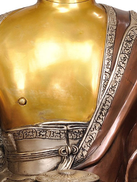 28" Large Size Blessing Buddha in Brass | Handmade | Made In India