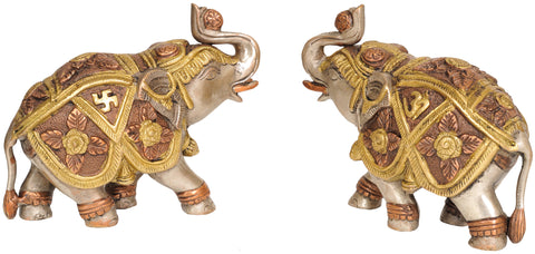Pair of Elephants with OM