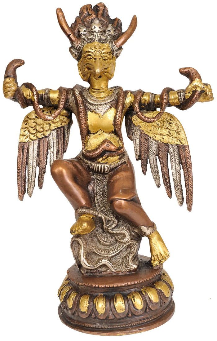 8" Garuda In Brass | Handmade | Made In India
