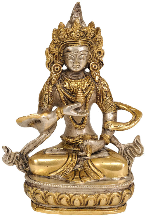 5" Vajrasattva Handmade Brass Statue for Buddhist Pooja