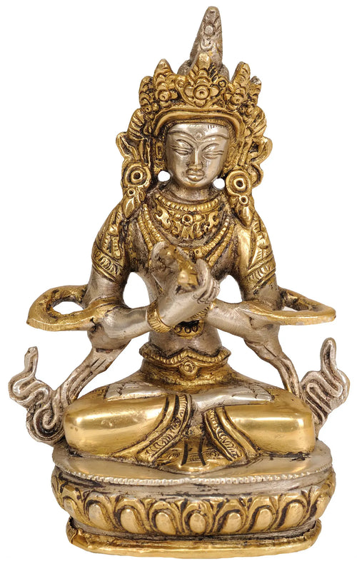 5" Vajradhara Tibetan Buddhist Deity Handmade Brass Statue