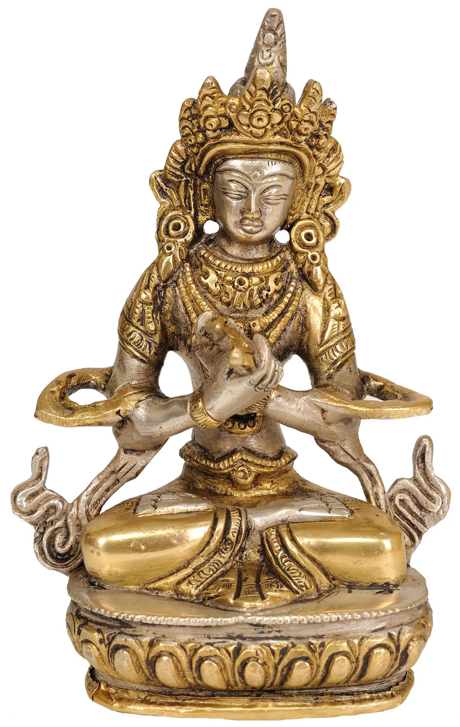 5" Vajradhara Tibetan Buddhist Deity Handmade Brass Statue