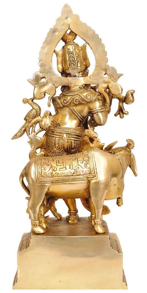 14" Venugopala Brass Statue | Handmade | Made in India