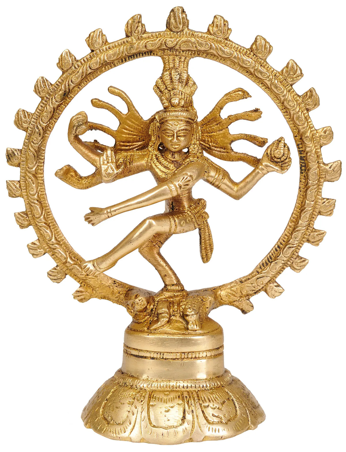 5" Nataraja Small Statue in Brass | Handmade | Made in India