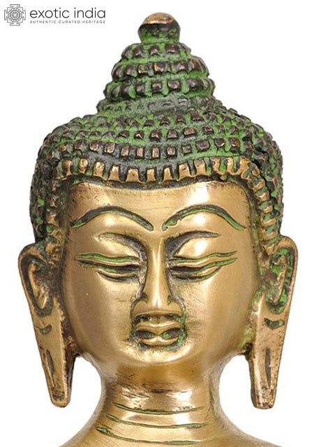 9" Blessing Buddha Brass Sculpture | Handmade | Made in India
