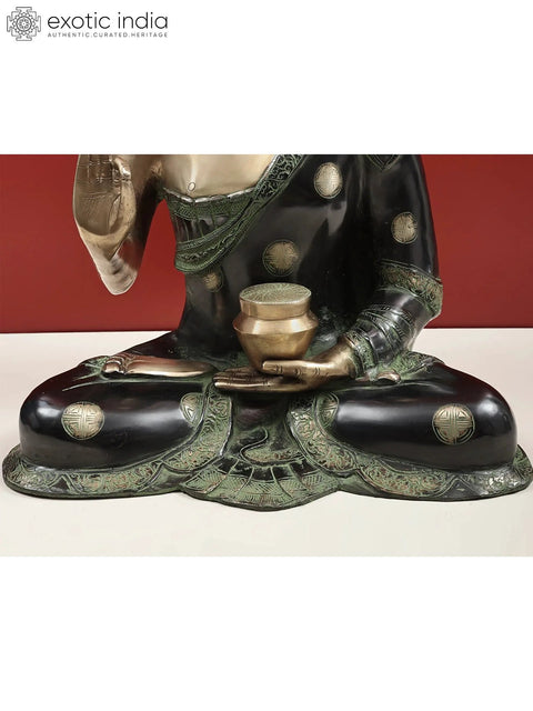 23" Large Blessing Buddha Brass Sculpture | Handmade | Made in India