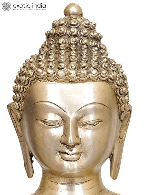 14" Blessing Buddha In Brass | Handmade | Made In India
