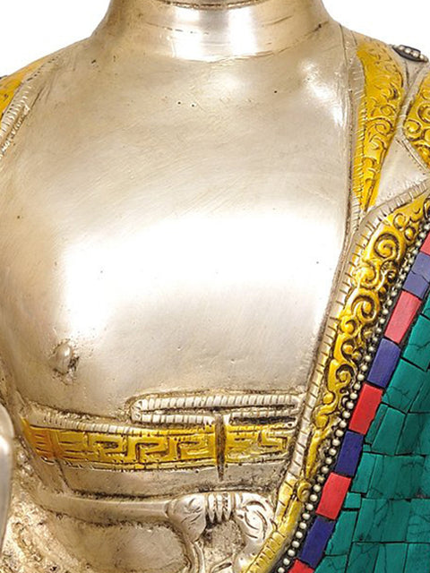 14" Blessing Buddha In Brass | Handmade | Made In India