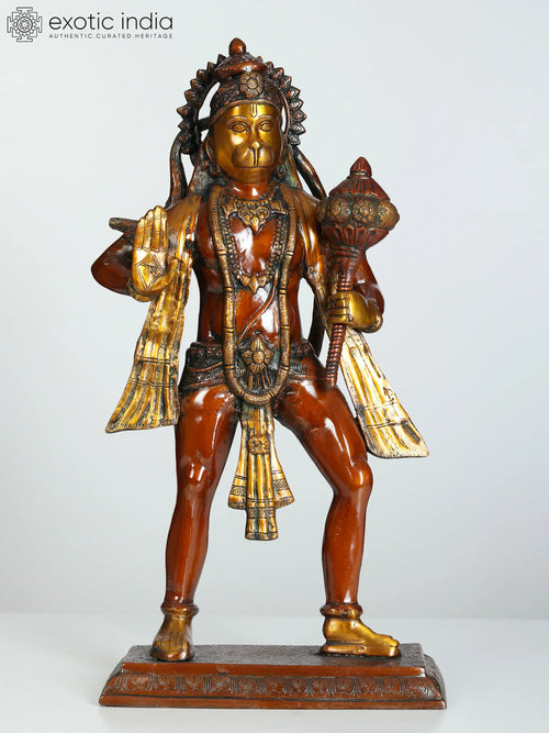 24" Lord Hanuman Brass Idol in Ashirvaad Mudra