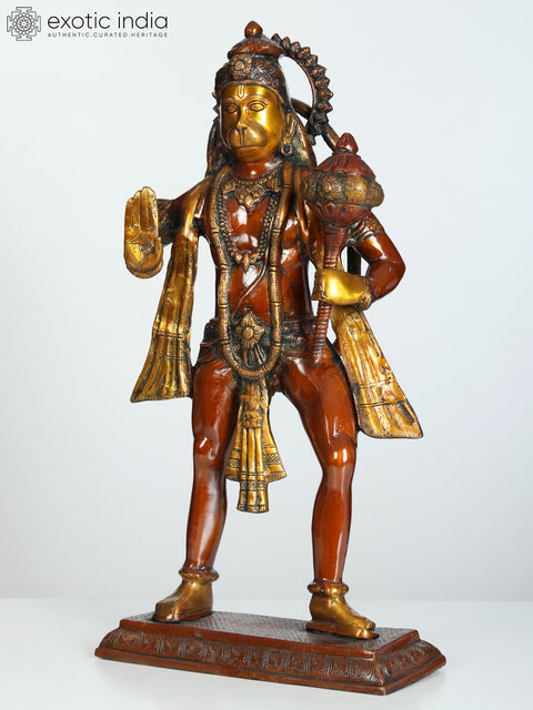 24" Lord Hanuman Idol in Ashirvaad Mudra | Brass Statue