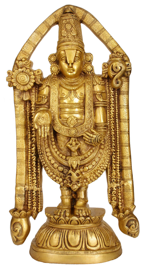 23" Tirupati Balaji Handmade Brass Statue for Home Pooja