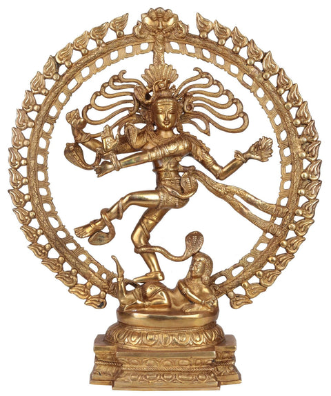 20" Lord Shiva as Nataraja Brass Statue | Handmade Brass Figurine | Made in India