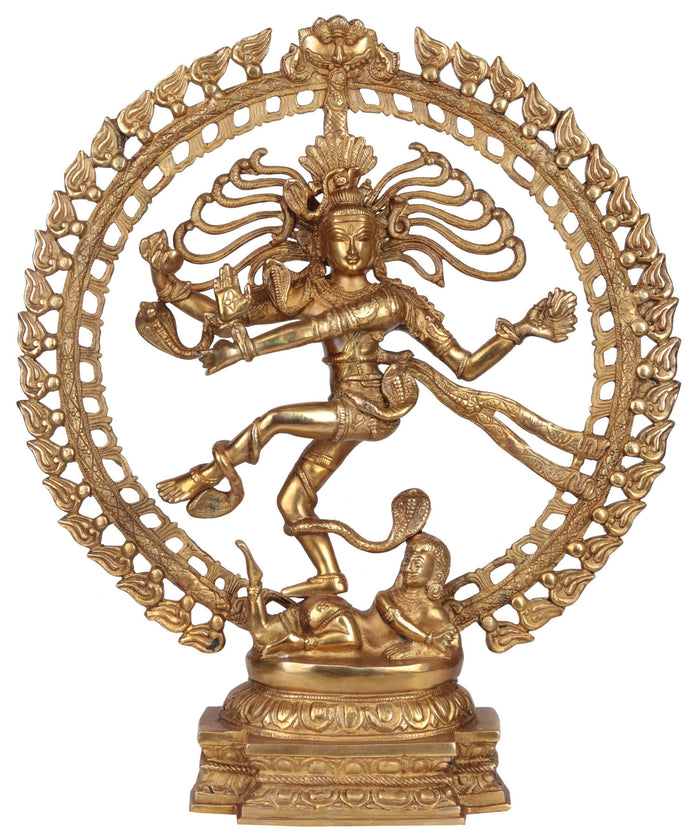 20" Lord Shiva Nataraja Handmade Brass Statue for Home Pooja