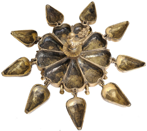 7" Brass Peacock Box with Krishna | Handmade | Made in India