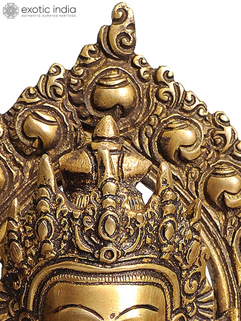 11" Tibetan Buddhist Maitreya Buddha - The Only Deity Seated with His Legs Down In Brass | Handmade | Made In India