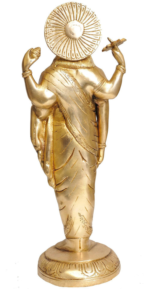 12" Dhanvantari - The Physician of Gods In Brass | Handmade | Made In India
