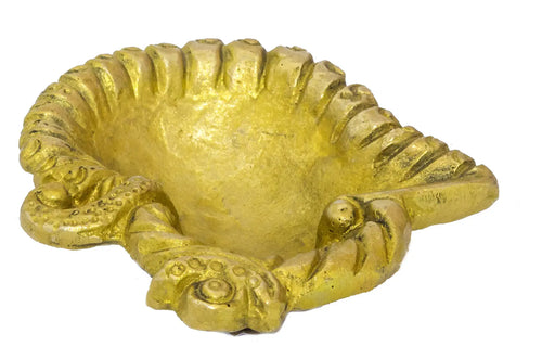 2" Om Brass Diya Handmade Oil Lamp