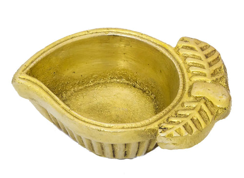 2" Mango Shaped Brass Diya Handmade for Pooja