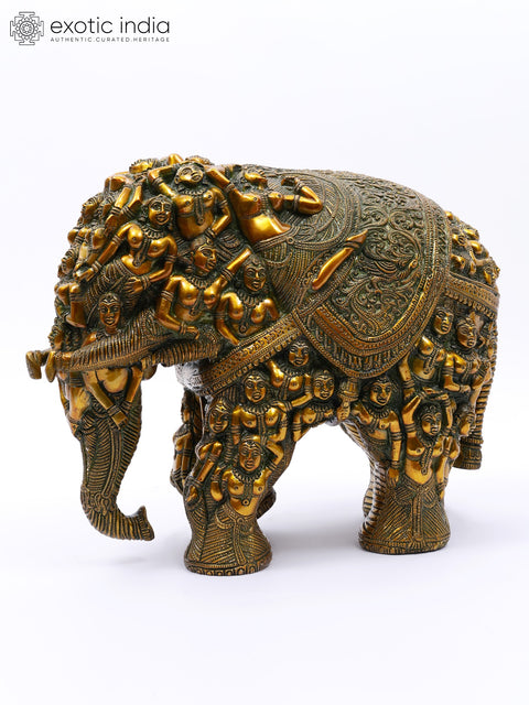 An Elephant Made with Ladies Figures
