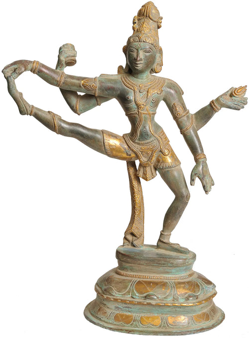 14" Dancing Shiva Brass Statue Handmade