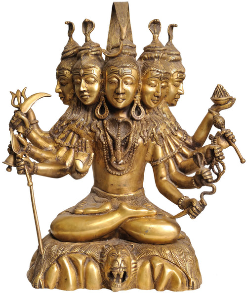 16" Sadashiva Brass Statue Handmade Home Decor