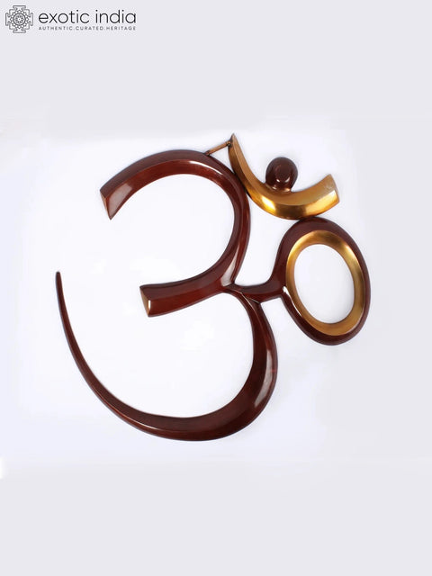 20" Big Om Wall Hanging in Brass | Spiritual Home Decor