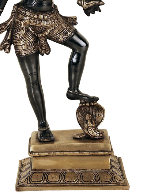 17" Varaha Avatara of Vishnu with Bhudevi (Boar Incarnation of Lord Vishnu) | Handmade Brass Statue