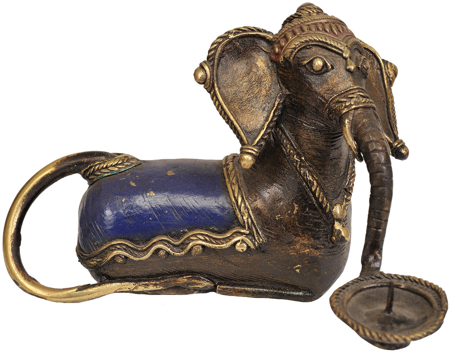 Brass Elephant Candle Stand Handmade Home Decor